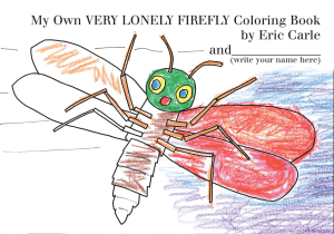 MY OWN VERY LONELY FIREFLY: COLORING BOOK