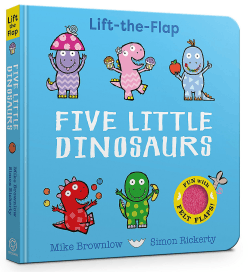 FIVE LITTLE DINOSAURS BOARD BOOK