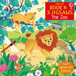 ZOO BOOK AND THREE JIGSAWS