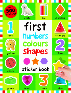 FIRST NUMBERS, COLOURS, SHAPES STICKER BOOK