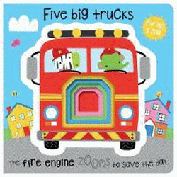 FIVE BIG TRUCKS BOARD BOOK